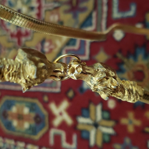 ❤ VINTAGE | Brass Equestrian Horse Head Bit Ring Goldtone Belt - Picture 4 of 11